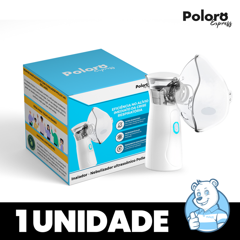 Inalador Nebulizador Pollo® - Portátil e Ultra-silencioso (LEVE 2 E ECONOMIZE)