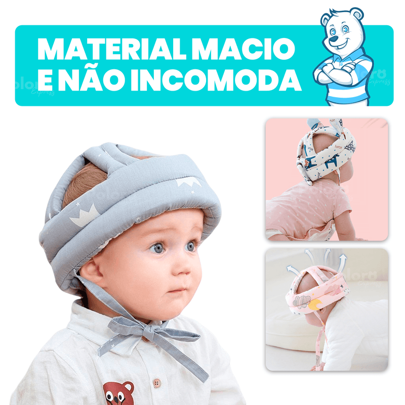 Capacete Protetor de Cabeça Infantil SafeKids® - LEVE 2 JOELHEIRAS DE BRINDE