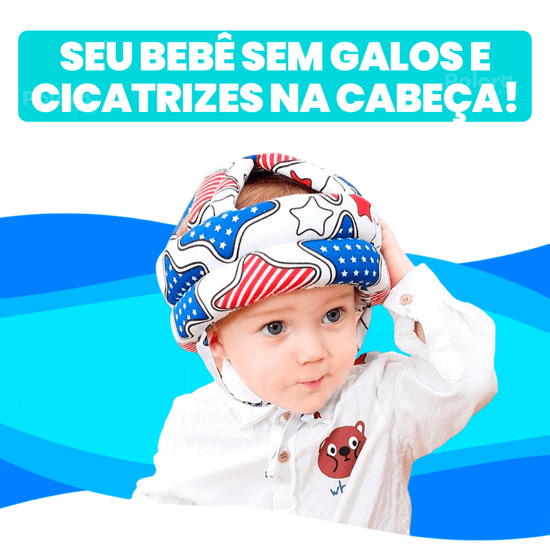 Capacete Protetor de Cabeça Infantil SafeKids® - LEVE 2 JOELHEIRAS DE BRINDE