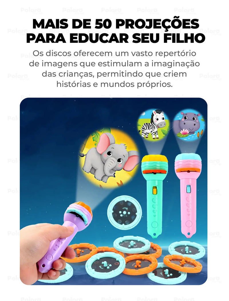 Lanterna Educativa Pollo® - Mais de 50 Projeções