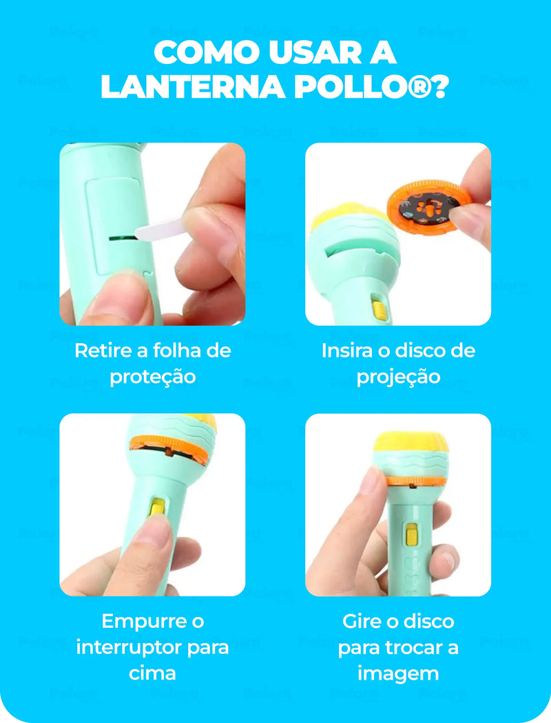 Lanterna Educativa Pollo® - Mais de 50 Projeções