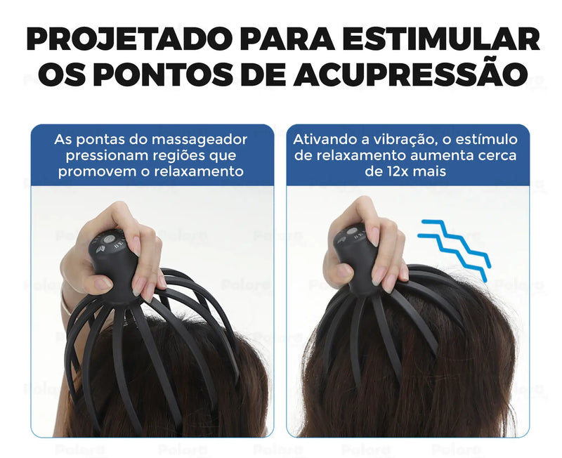 Massageador de Cabeça Automático Pollo® - Versões 1.0 e 2.0