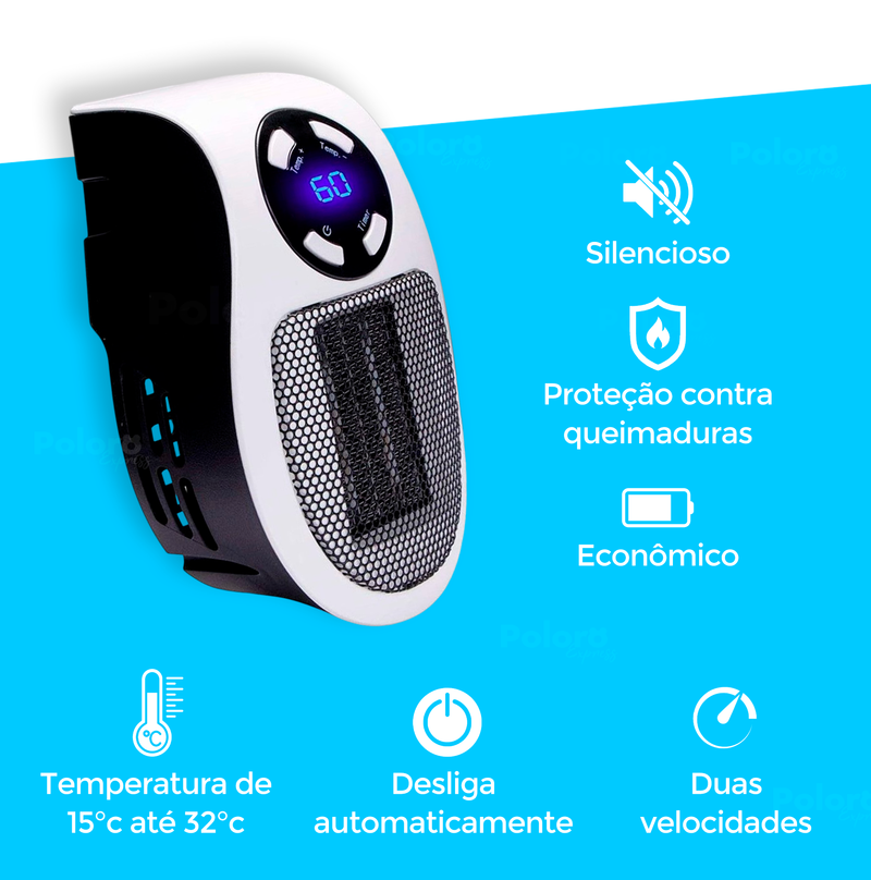 Mini aquecedor PolloHeater® - Controle Remoto de Brinde