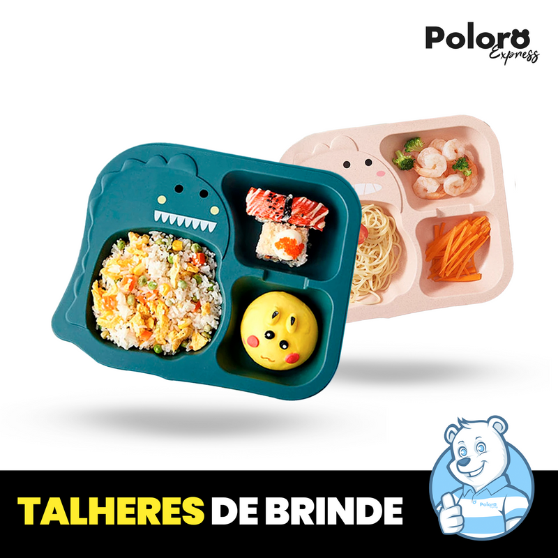 Prato de Introdução Alimentar Infantil + Talheres de Brinde