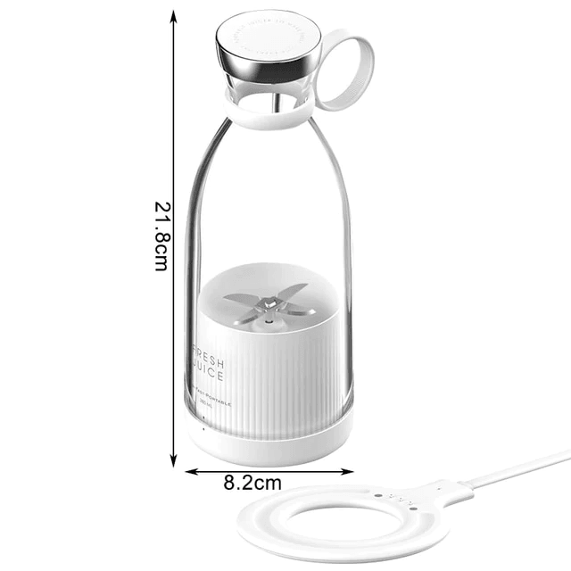 Mini Liquidificador Portátil - Carregamento USB - Lâminas duplas.